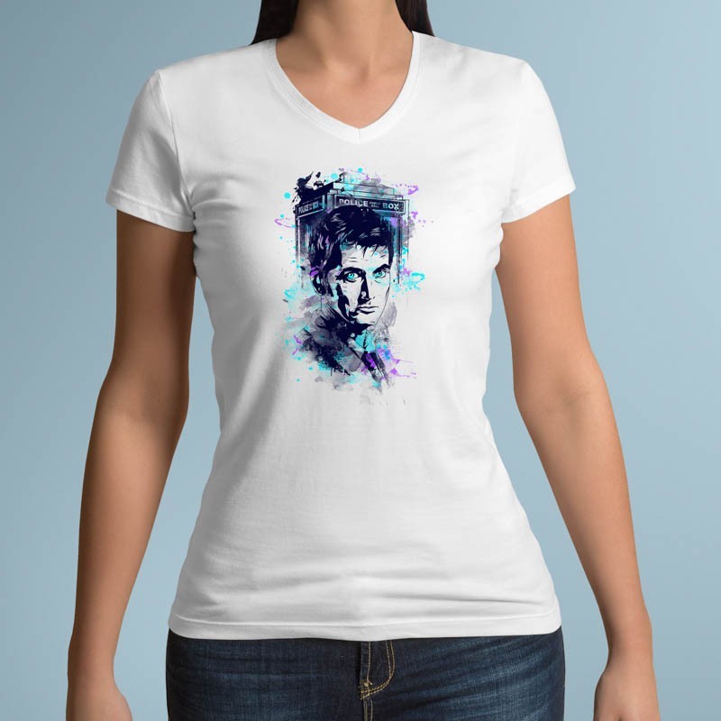 T-shirt Watercolor 10th Doctor par Donnie