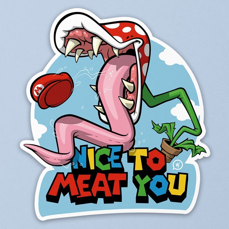 Sticker Nice to meat you par Tagtick
