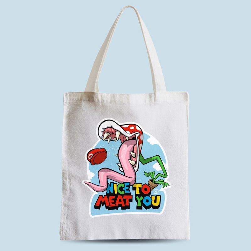 Tote bag Nice to meat you par Tagtick