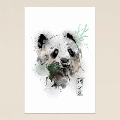 Affiche Panda Watercolors par Donnie