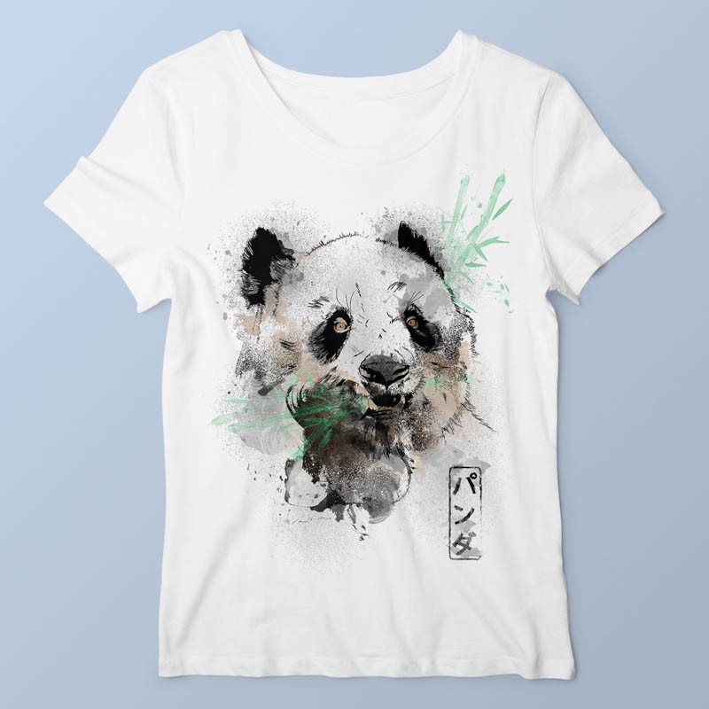 T-shirt Panda Watercolors par Donnie