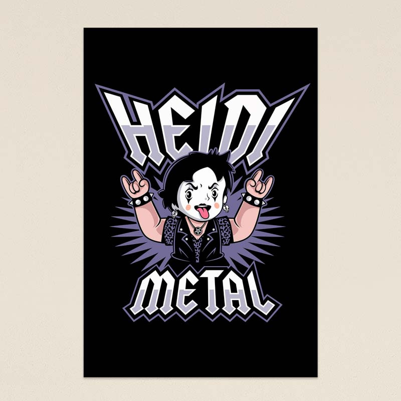 Affiche Heidi Metal par Demonigote