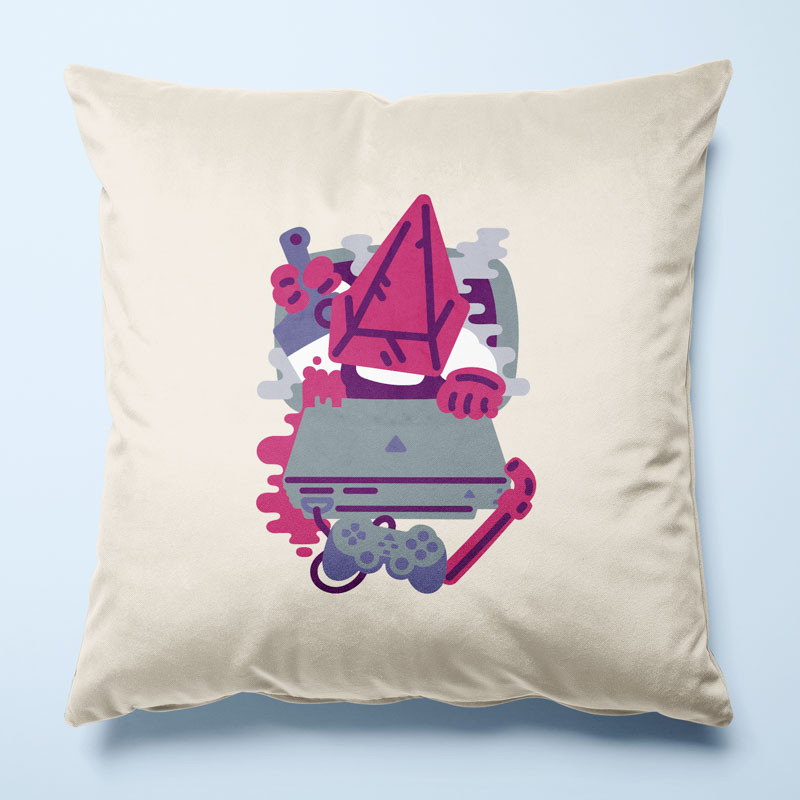 Housse de coussin Pyramid Boi par Demonigote