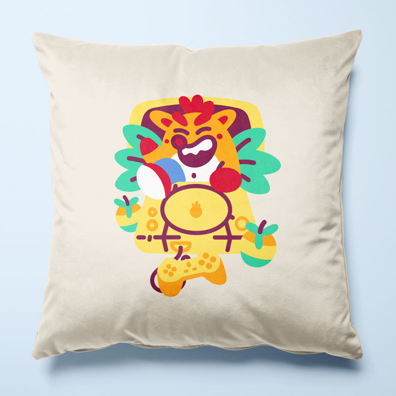 Housse de coussin Wumpa Boi par Demonigote