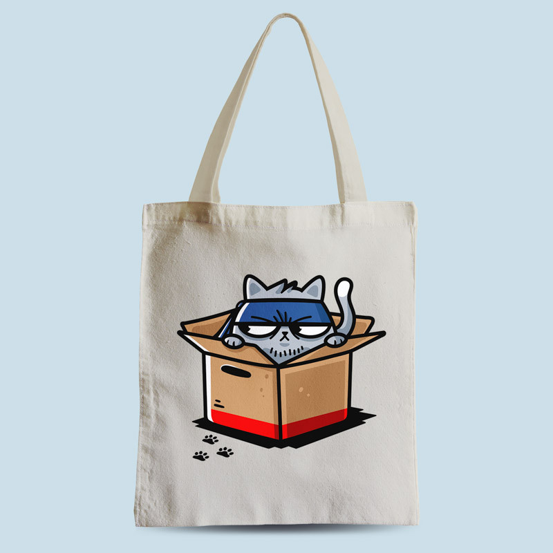 Tote bag naturel Meowtal Gear par Demonigote