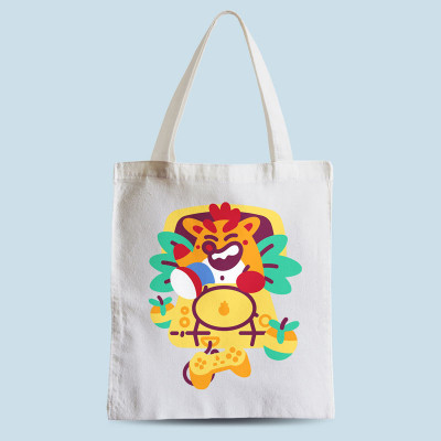 Tote bag blanc Wumpa Boi par Demonigote