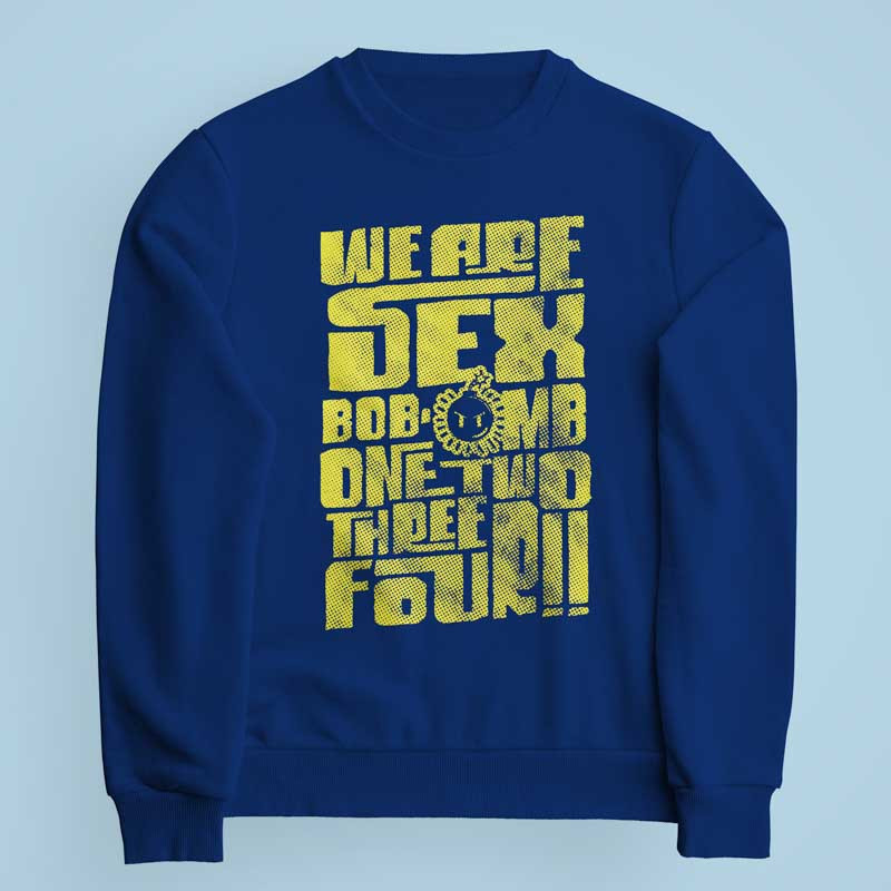 Sweatshirt bleu 1234 Omb par Demonigote