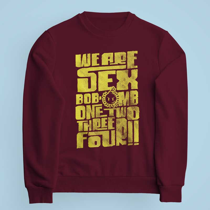 Sweatshirt bordeaux 1234 Omb par Demonigote