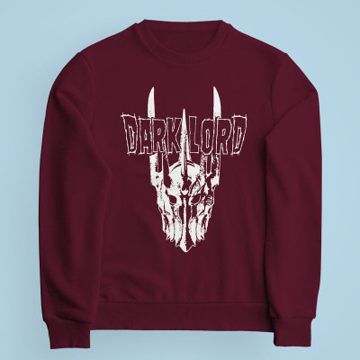 Sweatshirt bordeaux Dark Lord par Demonigote