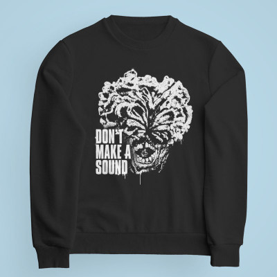 Sweatshirt noir Don't Make a Sound par Demonigote