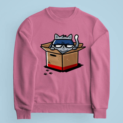 Sweatshirt rose Meowtal Gear par Demonigote