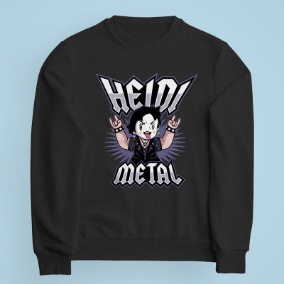 Sweatshirt noir Heidi Metal par Demonigote