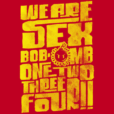 T-shirt homme rouge 1234 Omb par Demonigote