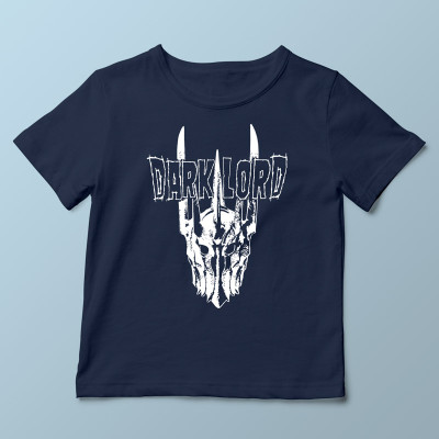 T-shirt enfant bleu marine Dark Lord par Demonigote