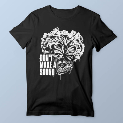 T-shirt homme noir Don't Make a Sound par Demonigote