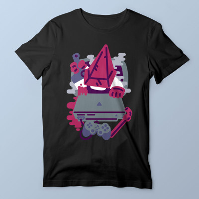 T-shirt homme noir Pyramid Boi par Demonigote