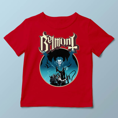 T-shirt enfant rouge Vampire Killer Opus par Demonigote