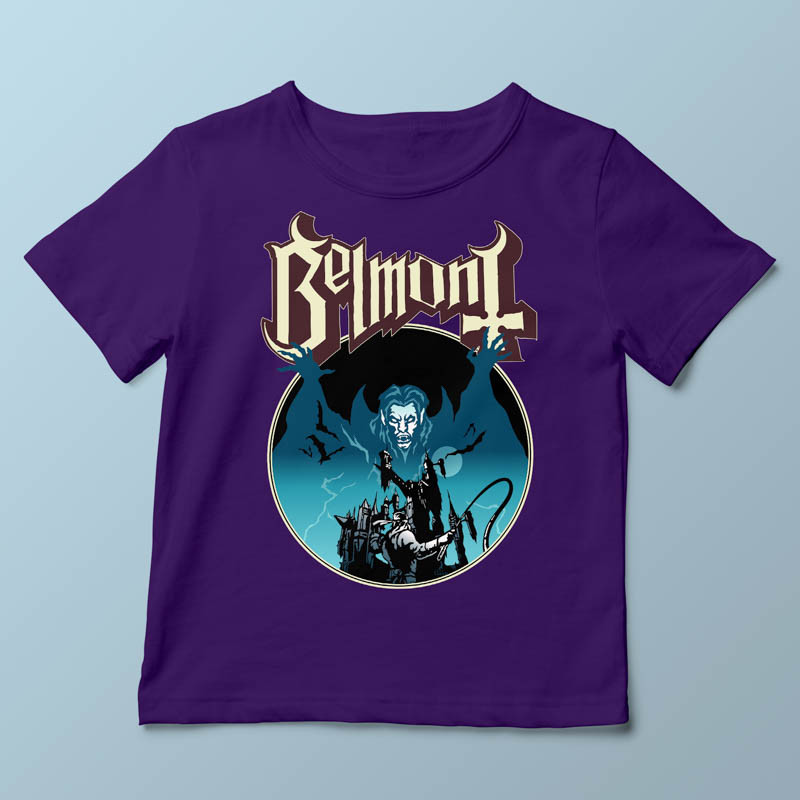 T-shirt enfant violet foncé Vampire Killer Opus par Demonigote