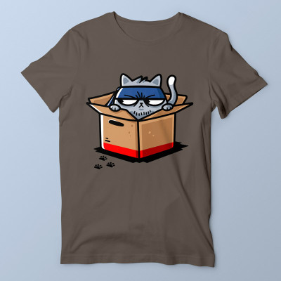 T-shirt homme gris Meowtal Gear par Demonigote