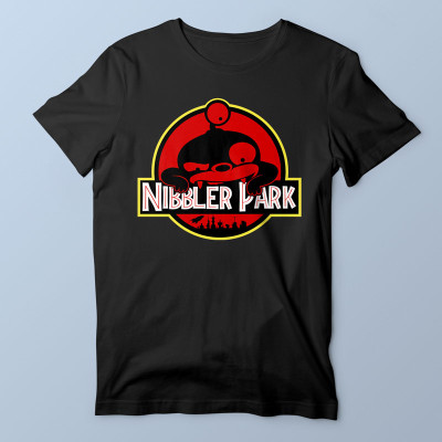 T-shirt homme noir Nibbler Park par Demonigote