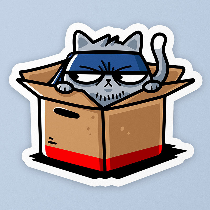 Sticker vinyle Meowtal Gear par Demonigote