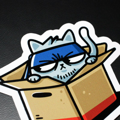 Sticker vinyle Meowtal Gear par Demonigote