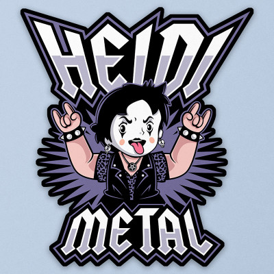 Sticker Heidi Metal par Demonigote