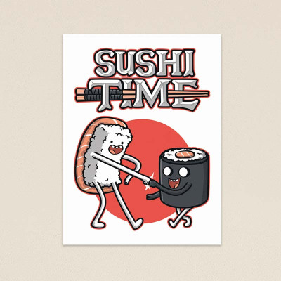 Affiche Sushi Time par Olipop