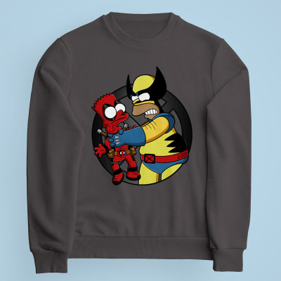 Sweatshirt gris Why you little Wade par Barbadifuoco