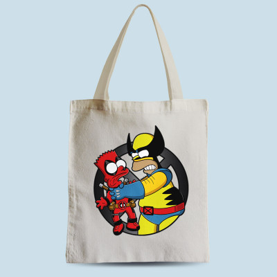 Tote bag naturel Why you little Wade par Barbadifuoco