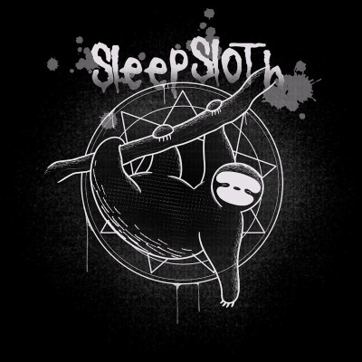 T-shirt homme noir SleepSloth par aStro678