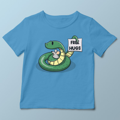 T-shirt enfant bleu clair Free Hugs par aStro678