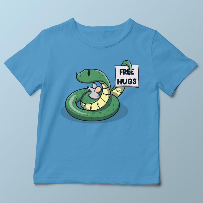 T-shirt enfant bleu clair Free Hugs par aStro678