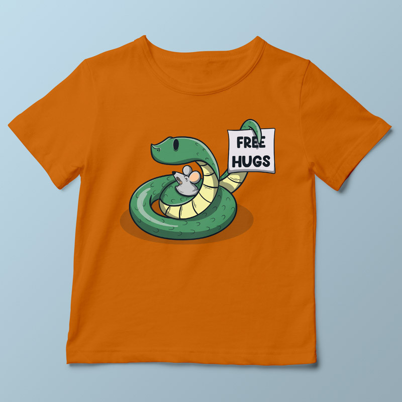 T-shirt enfant orange Free Hugs par aStro678