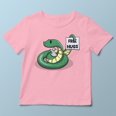 T-shirt enfant rose clair Free Hugs par aStro678