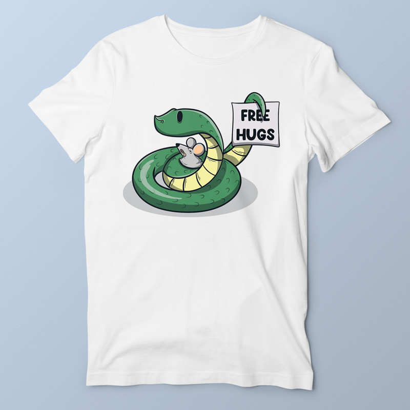 T-shirt homme blanc Free Hugs par aStro678