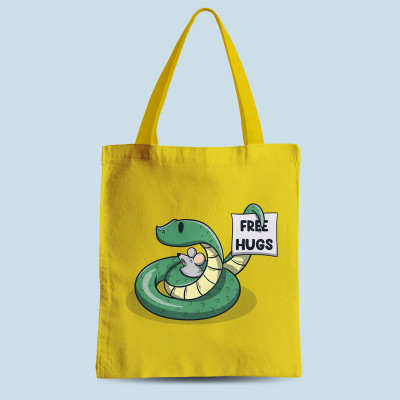 Tote bag jaune Free Hugs par aStro678