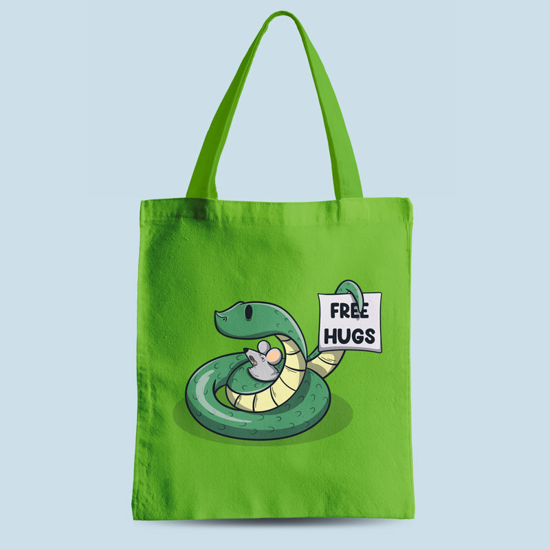 Tote bag vert Free Hugs par aStro678