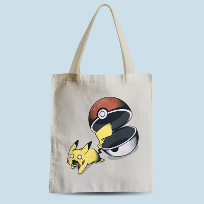 Tote bag naturel Run Pika, Run par aStro678