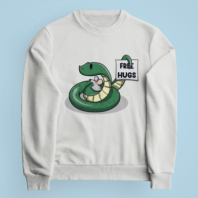 Sweatshirt gris clair Free Hugs par aStro678