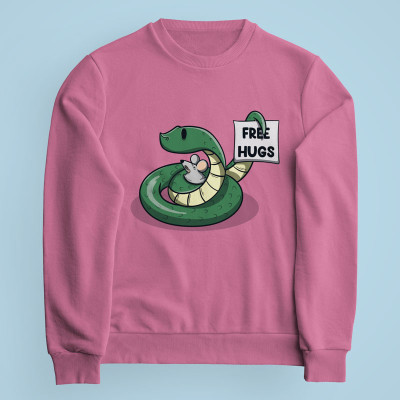 Sweatshirt rose Free Hugs par aStro678