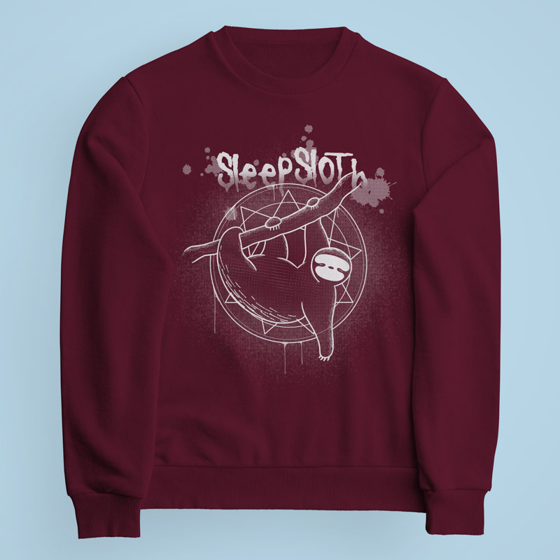 Sweatshirt bordeaux SleepSloth par aStro678