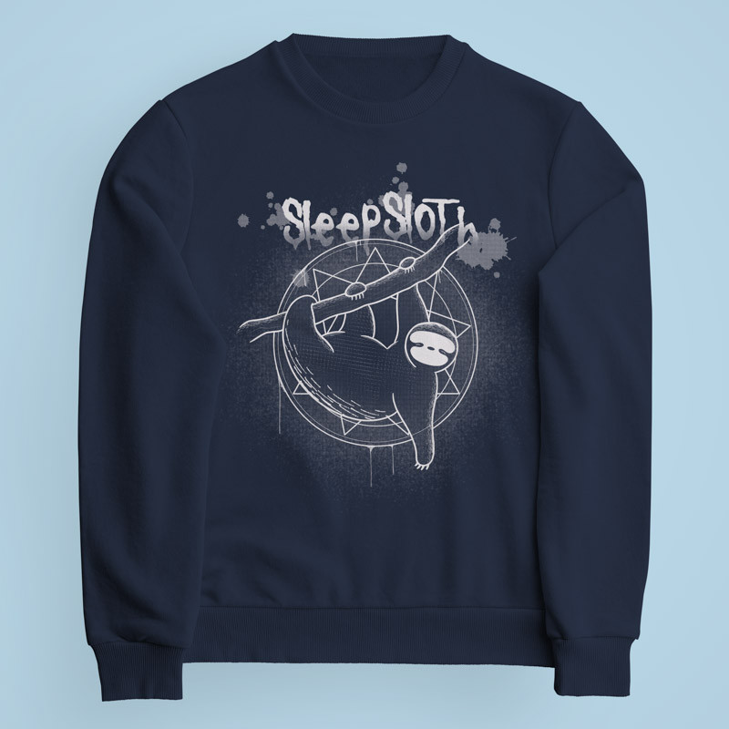 Sweatshirt bleu marine SleepSloth par aStro678