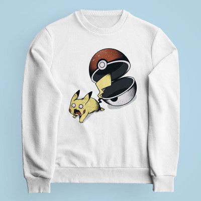 Sweatshirt blanc Run Pika, Run par aStro678