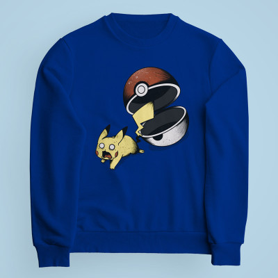 Sweatshirt bleu Run Pika, Run par aStro678