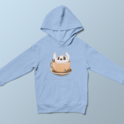 Sweat capuche enfant bleu ciel Stitchino par aStro678