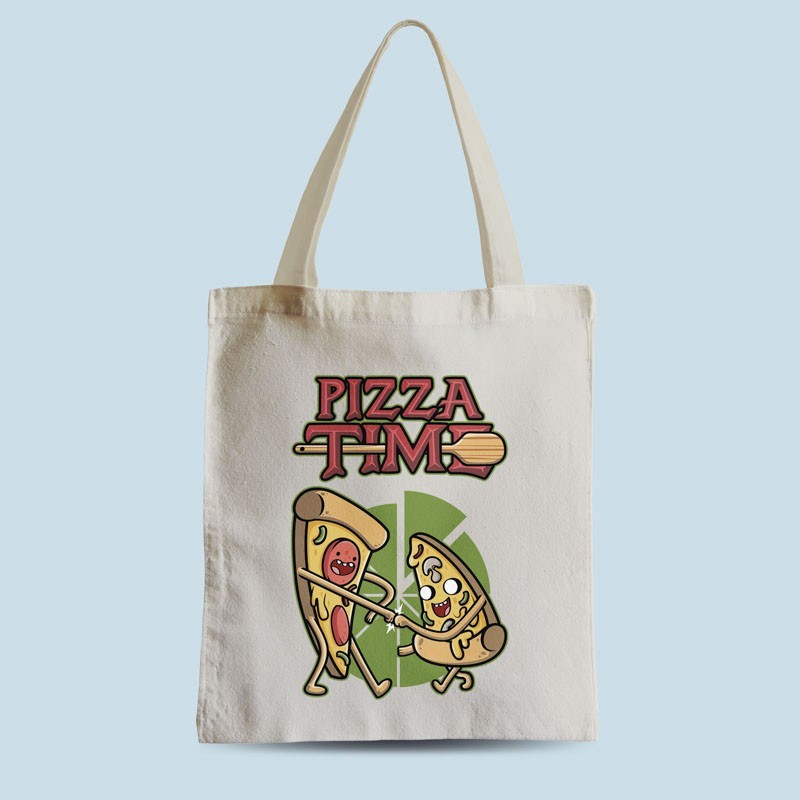 Tote bag Pizza Time par Olipop